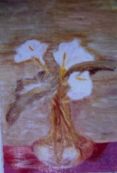 Painting titled "ARUM" by Mary-Jo Hertzog, Original Artwork, Oil