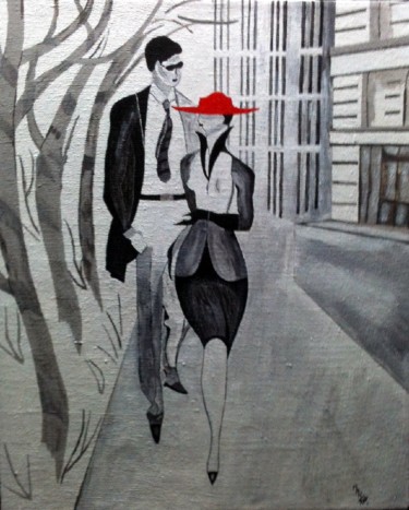 Peinture intitulée "le-chapeau-d-isa-61…" par Maryla, Œuvre d'art originale, Acrylique