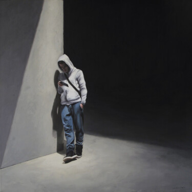 Картина под названием "The shade" - Marylin Cavin, Подлинное произведение искусства, Акрил Установлен на Деревянная рама для…