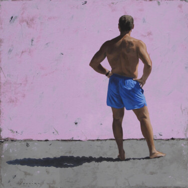 Картина под названием "Vers le rivage" - Marylin Cavin, Подлинное произведение искусства, Акрил Установлен на Деревянная рам…