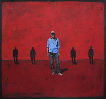 Painting titled "Les sentinelles" by Marylin Cavin, Original Artwork, Acrylic