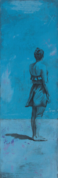 Картина под названием "Regard lié au ciel" - Marylin Cavin, Подлинное произведение искусства, Акрил Установлен на Деревянная…