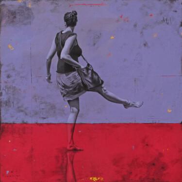 Картина под названием "Équilibre et suspen…" - Marylin Cavin, Подлинное произведение искусства, Акрил Установлен на Деревянн…