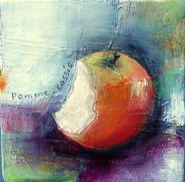 Pintura titulada "Pomme Cassis" por Maryline Mercier, Obra de arte original, Oleo