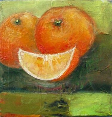 Painting titled "Smile" by Maryline Mercier, Original Artwork, Oil