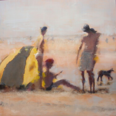 Painting titled "Family Holidays III" by Maryline Mercier, Original Artwork