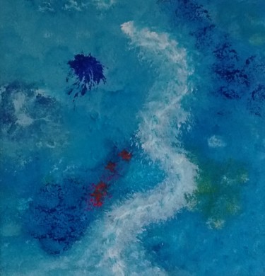 Painting titled "Marine 2" by Maryline Payssé, Original Artwork, Acrylic