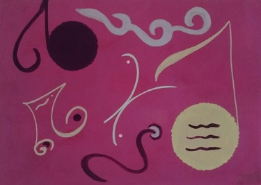Painting titled "Musique" by Maryline Payssé, Original Artwork, Acrylic