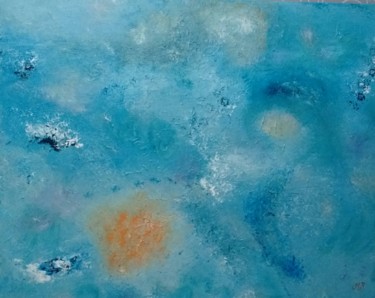 Painting titled "Turquoise" by Maryline Payssé, Original Artwork, Acrylic