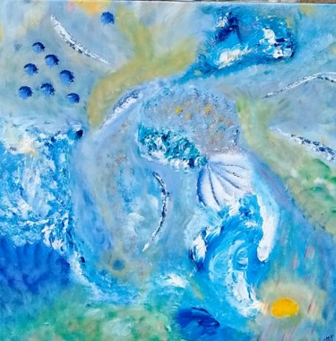 Painting titled "Marine 3" by Maryline Payssé, Original Artwork, Acrylic