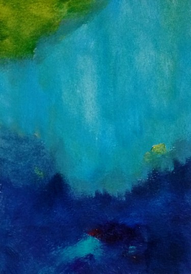 Painting titled "Turquoise marine" by Maryline Payssé, Original Artwork, Acrylic