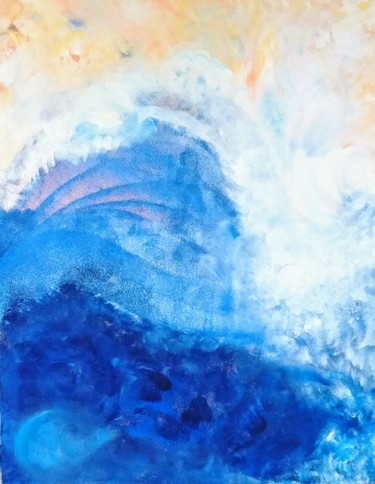 Peinture intitulée "Au creux de la vague" par Maryline Payssé, Œuvre d'art originale, Acrylique