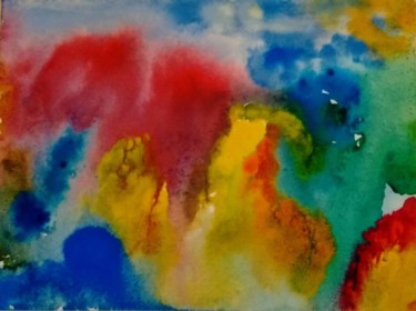 Painting titled "A 17" by Maryline Payssé, Original Artwork, Watercolor