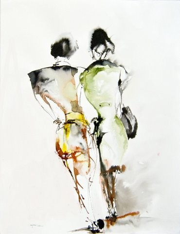 Peinture intitulée "Les copines 2 de Ma…" par Maryline Simon, Œuvre d'art originale
