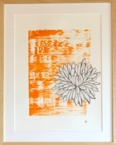 Colagens intitulada "Lotus" por Marylin Mathon, Obras de arte originais, Acrílico
