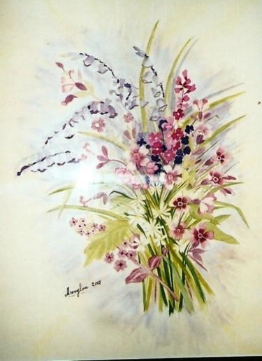 Peinture intitulée "Bouquet sauvage." par Marylou, Œuvre d'art originale, Huile