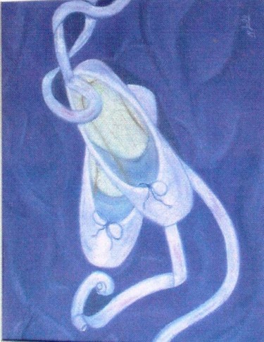 Peinture intitulée "Chaussons de danse." par Marylou, Œuvre d'art originale