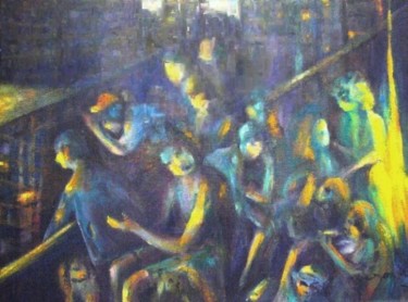 Pintura titulada "VAGRANTS - CLOCHARD…" por Mary Lozano, Obra de arte original, Oleo