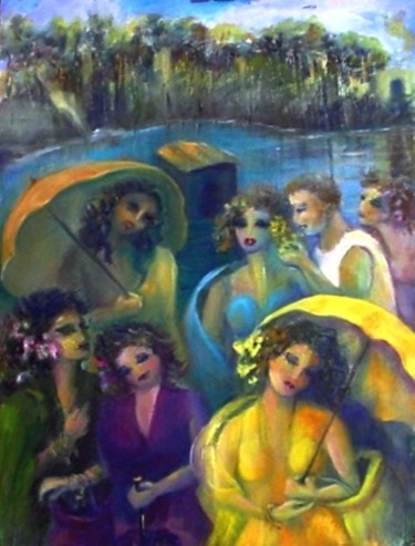 Painting titled "THE FRENCH MATRONS" by Mary Lozano, Original Artwork, Other