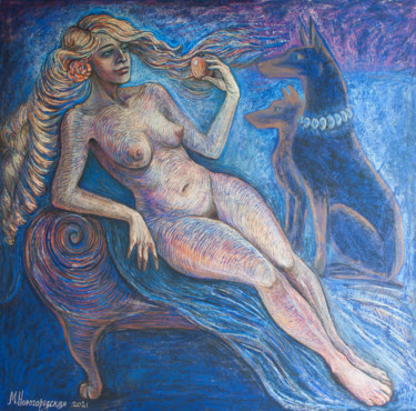 Disegno intitolato "Elena Troyanskaya X…" da Maryna Novohorodska, Opera d'arte originale, Pastello