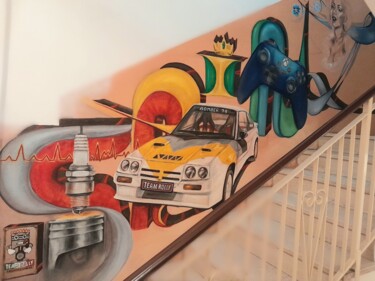 Peinture intitulée "Opel Manta" par Maryna Sakalouskaya, Œuvre d'art originale, Acrylique
