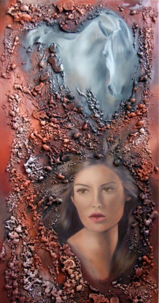 Painting titled "Passione" by Maryna Sakalouskaya, Original Artwork, Oil