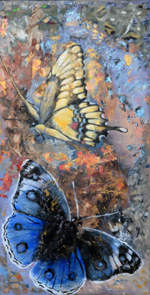 Pittura intitolato "Farfalle" da Maryna Sakalouskaya, Opera d'arte originale, Olio