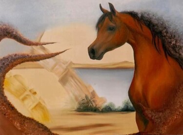 Painting titled "Dalle sabbie" by Maryna Sakalouskaya, Original Artwork, Other
