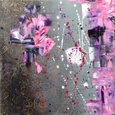 Картина под названием "Lilac & Lace" - Maryna Sakalouskaya, Подлинное произведение искусства, Масло
