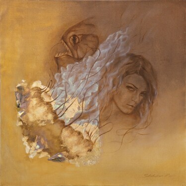 Painting titled "Caractère" by Maryna Sakalouskaya, Original Artwork, Oil