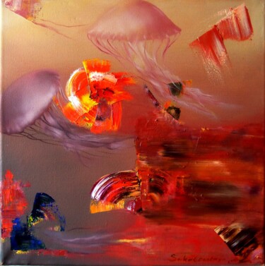 Картина под названием "Meduse" - Maryna Sakalouskaya, Подлинное произведение искусства, Масло