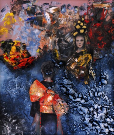 Pittura intitolato "Kimono" da Maryna Sakalouskaya, Opera d'arte originale, Olio