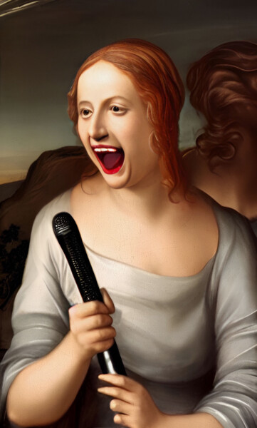 Malerei mit dem Titel "Redhead Justina" von Maryna Sevastyanova, Original-Kunstwerk, Acryl