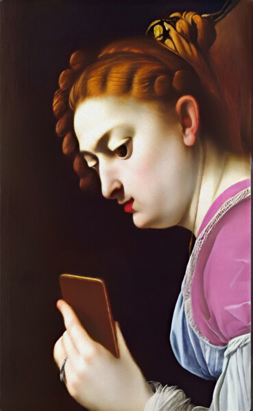 Pittura intitolato ""The Duchess on Ins…" da Maryna Sevastyanova, Opera d'arte originale, Acrilico