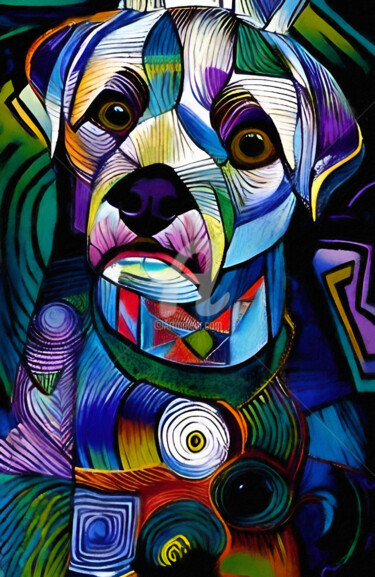 Arts numériques intitulée "Dog fidelity" par Maryna Sevastyanova, Œuvre d'art originale, Peinture numérique