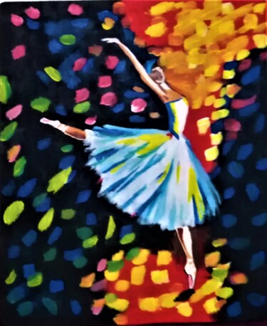 Pintura intitulada "Ballerina original…" por Maryna Yasar, Obras de arte originais, Acrílico