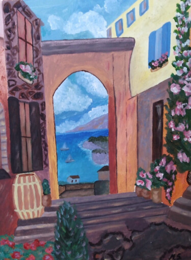 Painting titled "Italy architecture…" by Maryna Yasar, Original Artwork, Acrylic