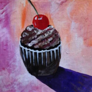 Painting titled "Cake original acryl…" by Maryna Yasar, Original Artwork, Acrylic