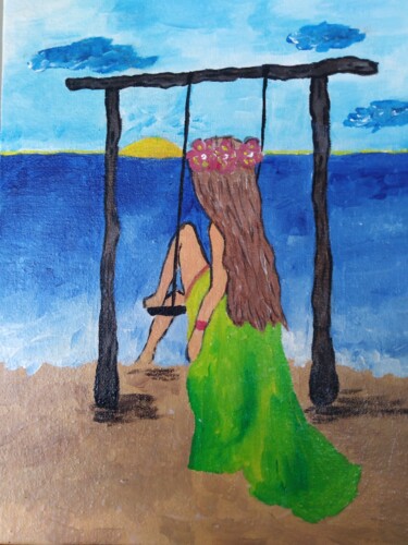 Peinture intitulée "Coastal original pa…" par Maryna Yasar, Œuvre d'art originale, Acrylique