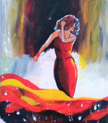 Painting titled "Figurative Painting" by Maryna Yasar, Original Artwork, Acrylic