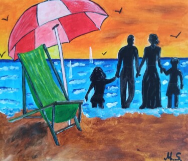 Картина под названием "Family Painting" - Maryna Yasar, Подлинное произведение искусства, Акрил