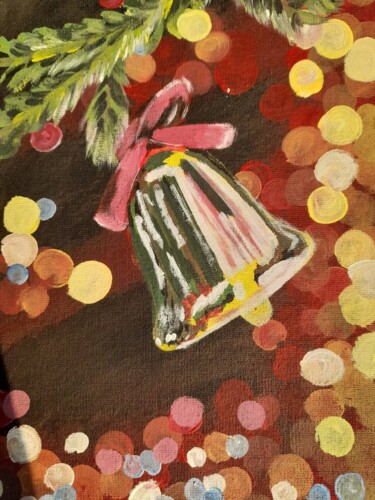 Malerei mit dem Titel "Christmas Balls Pai…" von Maryna Yasar, Original-Kunstwerk, Acryl