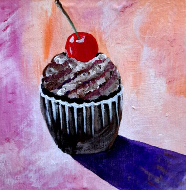 Peinture intitulée "Cupcake Painting" par Maryna Yasar, Œuvre d'art originale, Acrylique