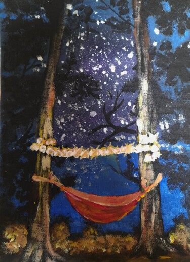 Pittura intitolato "Camping original pa…" da Maryna Yasar, Opera d'arte originale, Acrilico