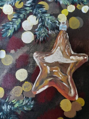 Schilderij getiteld "Christmas Painting…" door Maryna Yasar, Origineel Kunstwerk, Acryl