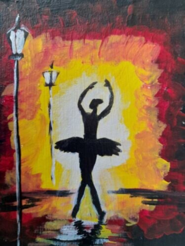 Painting titled "Ballerina Original…" by Maryna Yasar, Original Artwork, Acrylic