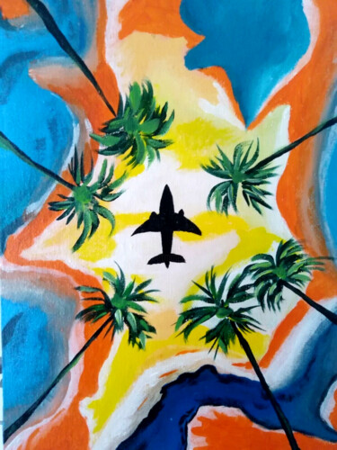 Ζωγραφική με τίτλο "Hawaii Original Art" από Maryna Yasar, Αυθεντικά έργα τέχνης, Ακρυλικό