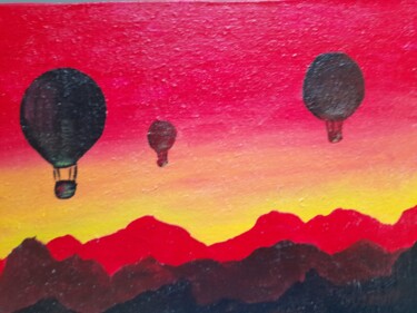 Malerei mit dem Titel "Balloon original pa…" von Maryna Yasar, Original-Kunstwerk, Acryl