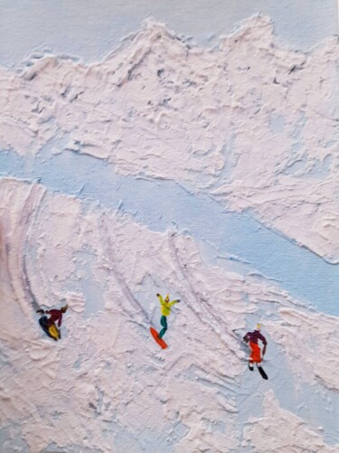 Painting titled "Snow original paint…" by Maryna Yasar, Original Artwork, Acrylic