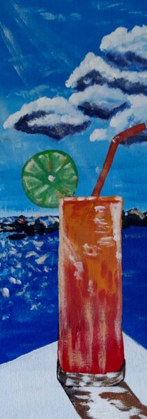 Peinture intitulée "Orange juice origin…" par Maryna Yasar, Œuvre d'art originale, Acrylique